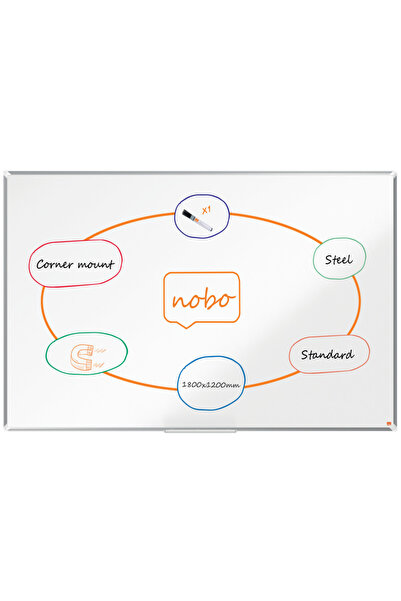 Nobo Tablă magnetică albă din oțel lăcuit 120x180cm Premium Plus