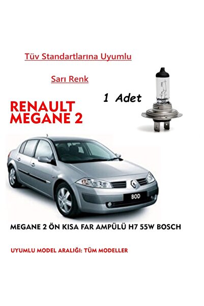 Bosch Megane 2 Ön Kısa Far Ampulü Sarı Renk (1 ADET)