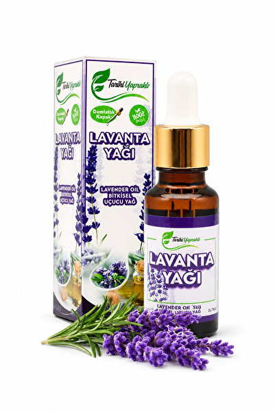 TARİHİ YAPRAKLI Lavanta Yağı 20 ml Damlalıklı Bitkisel Uçucu Yağ