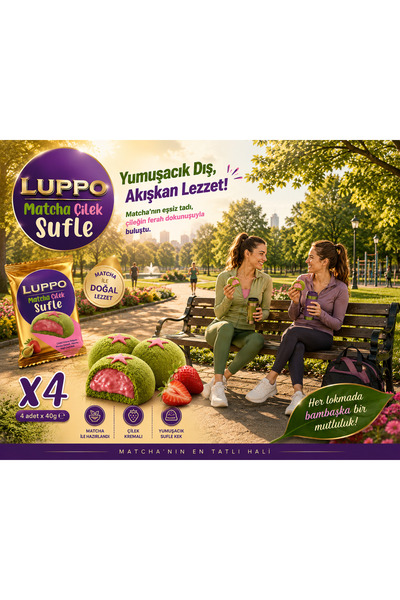 Luppo Matcha Çilek Sufle