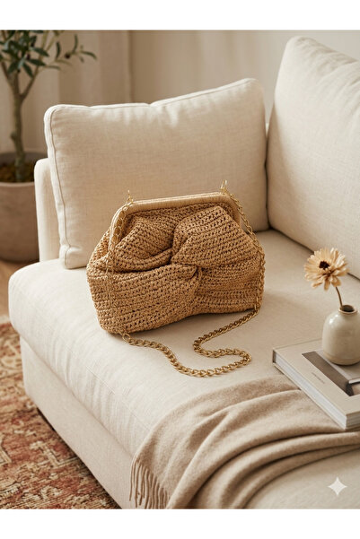Feniks Raffia Hand-Knitted Bag