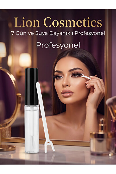 lion cosmetics Takma Kirpik Yapıştırıcısı 5 Gr Fırçalı Şeffaf 7 Gün ve Suya D...