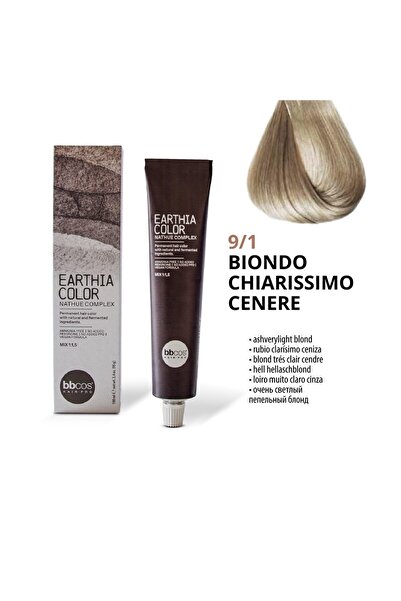 Bbcos Hair Pro Permanent Hair Dye, 9/1 Very Light Ash Blonde, Ammonia-Free. 1...