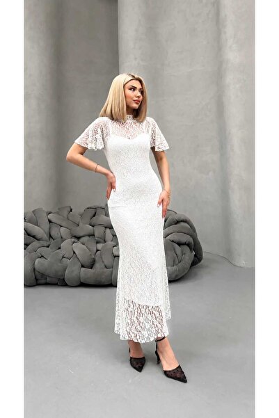 Paraf style Long Lace Evening Dress