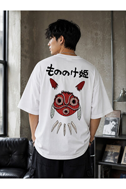 Nulivez Spirited Away Oversize Unisex T-Shirt – San & Kodama Anime Printed T-...