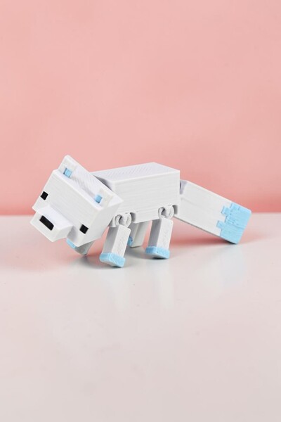 Hunga Minecraft - Snow Fox - Koleksiyon - Hareketli Oyuncak