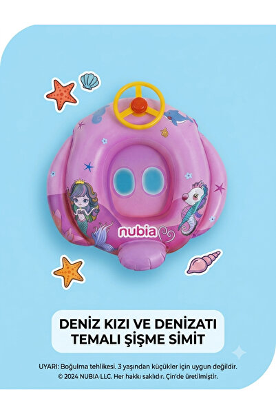 Genel Markalar Direksiyonlu deniz ve havuz simidi 1 ile 4 yaşa uygun kız dese...