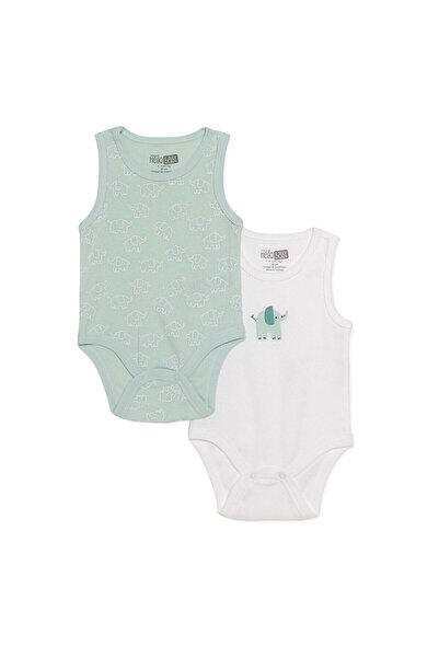 ebebek Hello Baby HelloBaby Erkek Bebek 2li Body Hayvan Baskılı Çıtçıtlı Bisi...