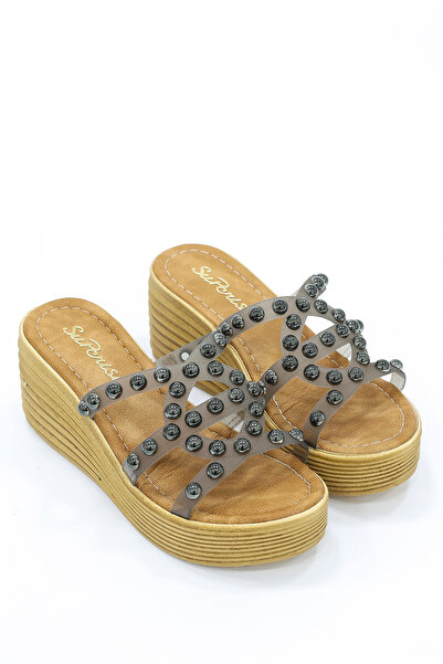 kajal ayakkabı Sup 2003 Beaded Buckle Detailed Padded Sole Slippers
