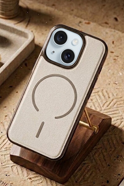 PAİKA İphone 13 - 14 Uyumlu Deri Cold Magsafe Kapak Sert Ultra İnce Tam Korum...