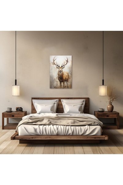 Today Idea Deer Canvas Pictures Elk Head Painting Abstract Vintage Animal Picture Prints Hunting Artwork Home 30x45 cm