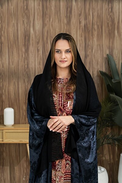 Dubai Wali Baji Luxe Festive Kaftan - Charcoal