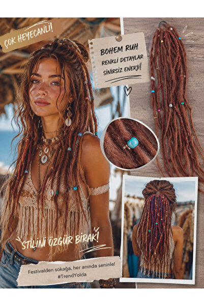 ÇATI KATI Vintage Özel Tasarım Bohem Rasta Toka