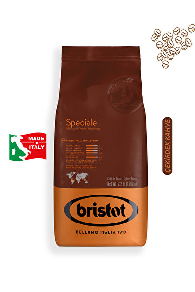 Bristot Speciale 1 kg Çekirdek Kahve - Orta Kavrulmuş Premium İtalyan Espresso