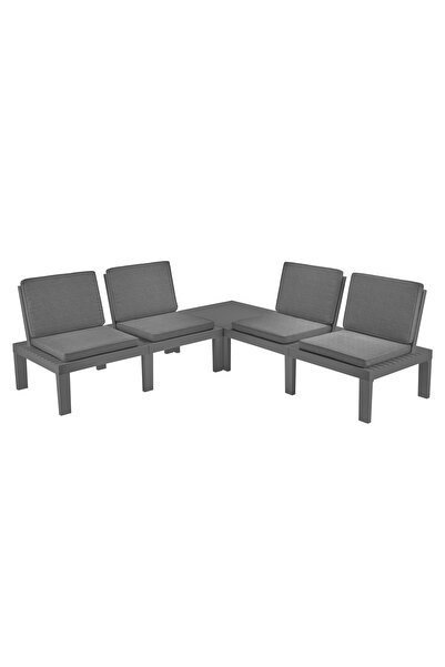 Progarden Outdoor/Garden Furniture Set, MOLOK, 5 pieces, polypropylene, anthr...