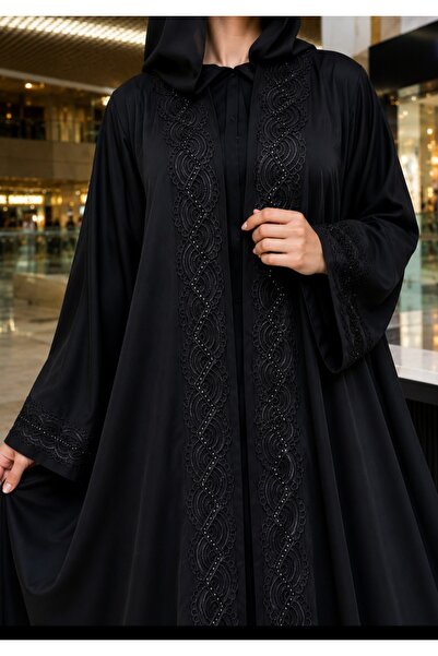 NOUR Abaya Leila Hareem Crystal Embroidered - Double Cloche