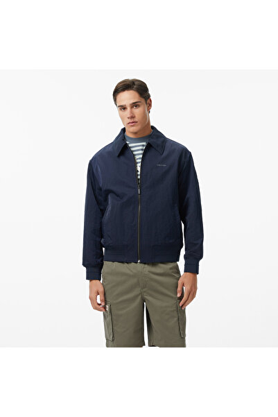 Calvin Klein Nylon Collared Reversible Erkek Mavi Ceket