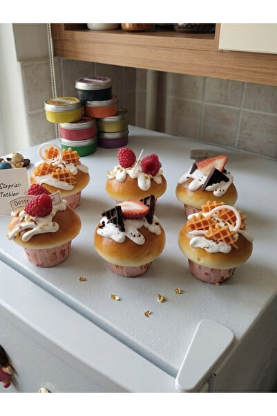 mucit home 1 adet Cupcake Görünümlü Buzdolabı Magneti – 3D Tatlı Tasarımlı De...