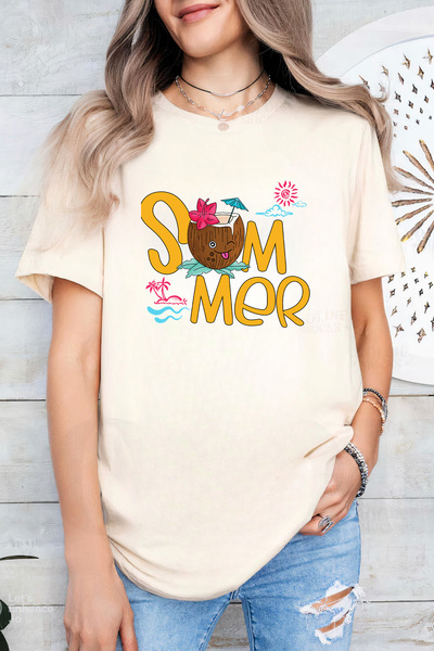 Sarah's Boutique Women's T-shirt – 100% cotton – Summer Coconut
