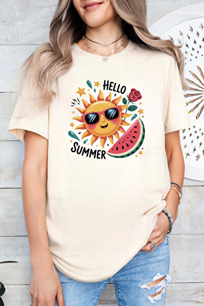 Sarah's Boutique Women's T-shirt – 100% cotton – HELLO SUMMER