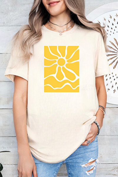 Sarah's Boutique Women's T-shirt – 100% cotton – Yellow Daisy