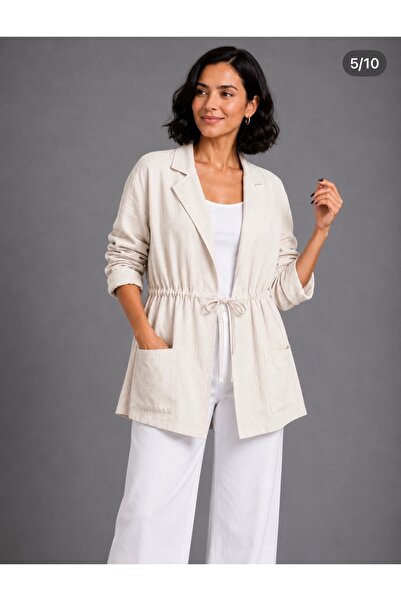 MENSAR OTANTİK Lace-Up Linen Jacket Standard Size 38/44