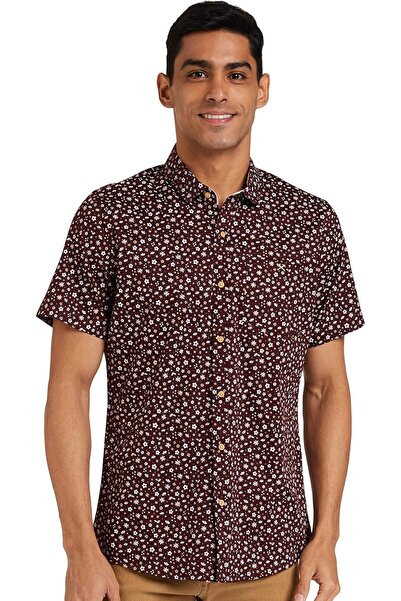 HammerSmith Men's Casual Regular Fit Printed Shirt (1102-a)