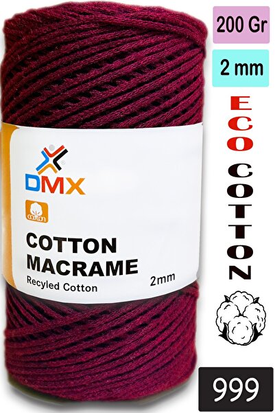 Diva İplik Dmx 2 Mm-Premium Cotton Cotton Macrame Rope-Cotton Chain Macrame B...