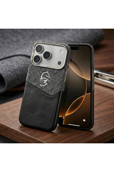 GENERAL Zeronix compatible For iPhone 17 Pro 6.3-Inch Premium Two-Tone Leather and Fabric Hybrid Protective
