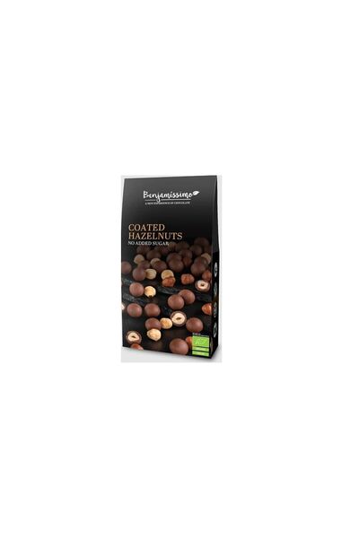 Benjamissimo Pralină cu alune de pădure învelită în ciocolată, bio, 60g