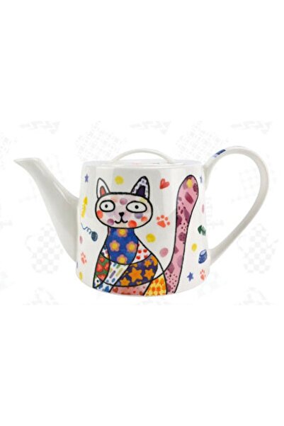Livada cu Ceai Porcelain Teapot "Abstract Cat" Collection
