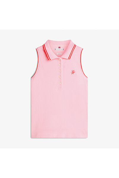 Tommy Hilfiger Swimshop Kadın Pembe Polo Yaka T-Shirt