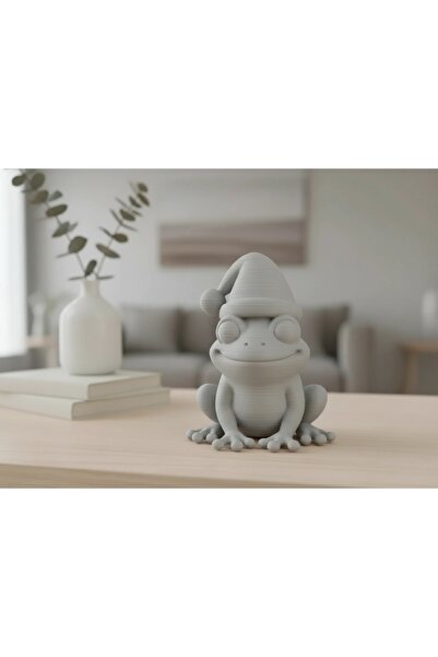 OEM Figurină Decorativă Broască cu Căciulă, 5 cm