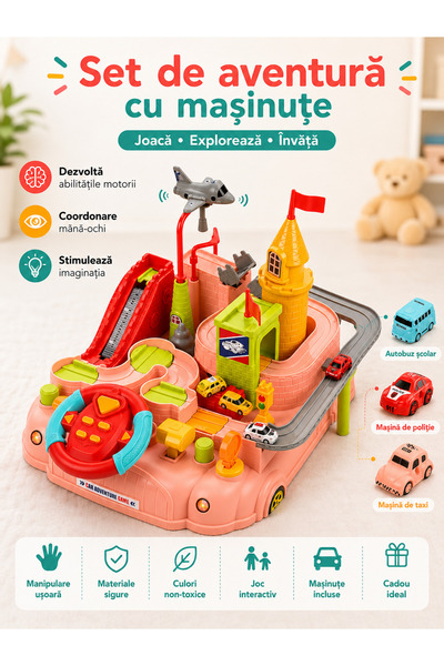OEM Interactive Circuit with Steering Wheel for Children, Adventure and Skill...