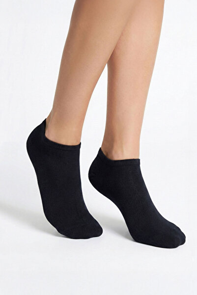 Buluş Organic 7-Piece Women's Booties Socks Set Black Organic Cotton Combed C...