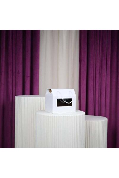 Gifts World Small White Cardboard Gift Boxes with Transparent Window