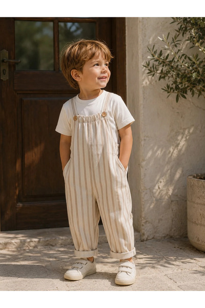 nevva Unisex Çizgili Tulum