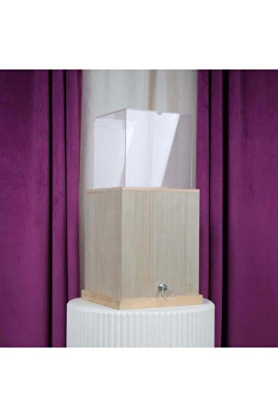 Gifts World صندوق هدايا خشبي وأكريليك 50×24 سم - صندوق عرض فاخر شفاف للمناسبات