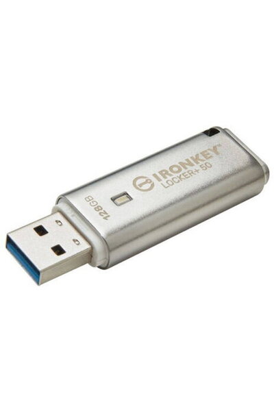 Kingston Stick de memorie IronKey Locker+ 50, Capacitate 128 GB, USB3.2 Gen 1...