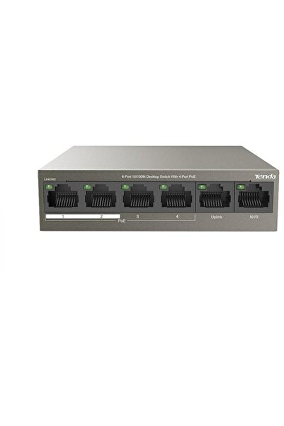 Tenda Switch desktop TEF1106P-4-63W cu 6 porturi 10/100Mbps, cu 4 porturi PoE...