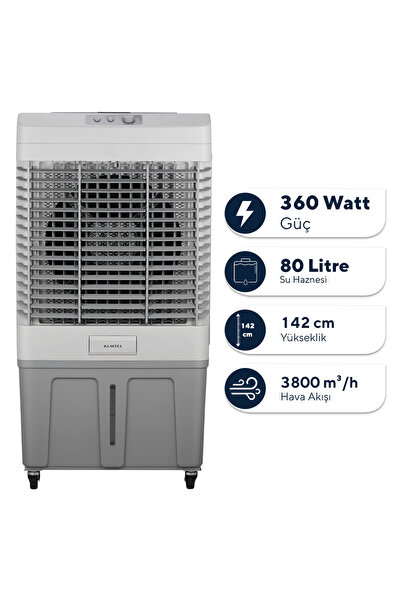 KUMTEL 80 Litre Sulu Portatif Hava Soğutucu (Air Cooler) Büyük Boy HAC-100