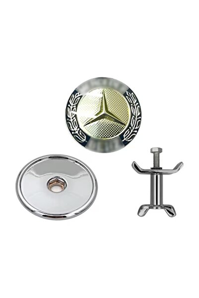 INGENIO Emblema Capota compatibila Mercedes, 45mm, Albastru Inchis