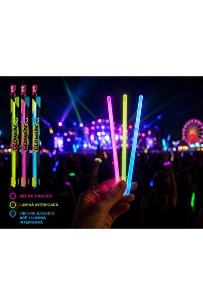 Home Set 3 Baghete Luminoase Glow in the Dark
