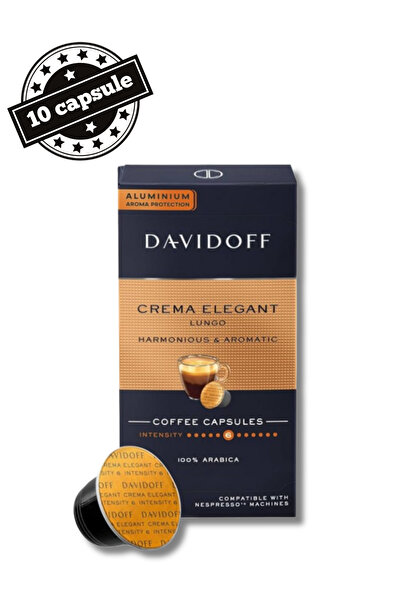 Davidoff 10 алуминиеви капсули Еспресо Крема Елегант – Съвместими с Nespresso
