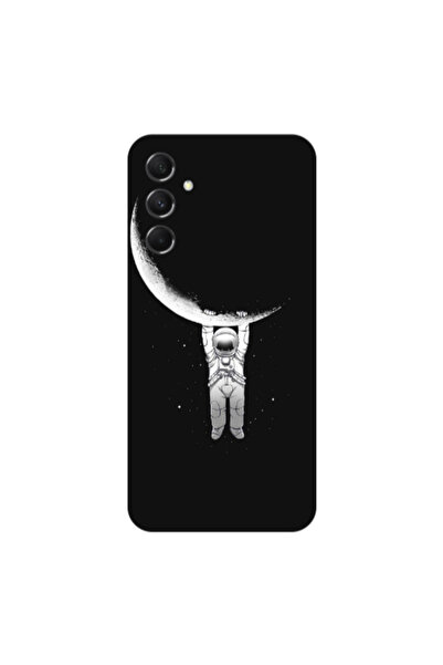 Other Samsung M34 Swinging on the moon Transparent Silicone TPU Θήκη