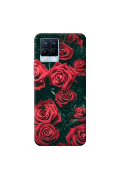 Other Realme 8 Pro Red Roses Transparent Silicone TPU Θήκη