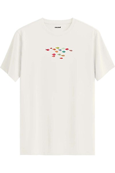 Colermi Colorful Fishes Minimal Design T-Shirt