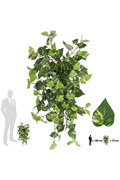 Roberto Rossi Scindapsus artificial W50xH70 cm cu 202 frunze. verde - galben