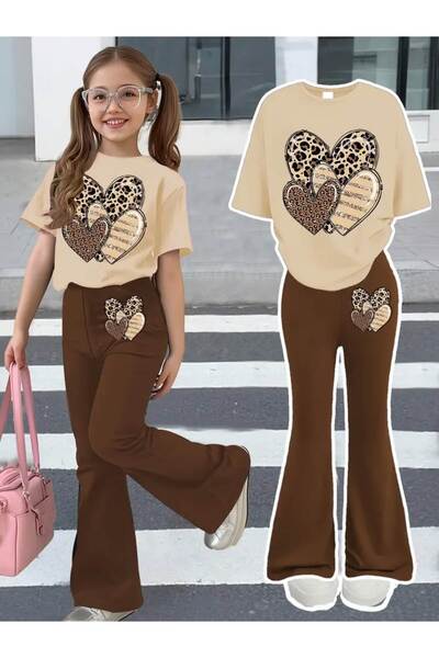 MASİON VESSAİRE Printed Children's Summer Spanish Style Top and Bottom Set Co...
