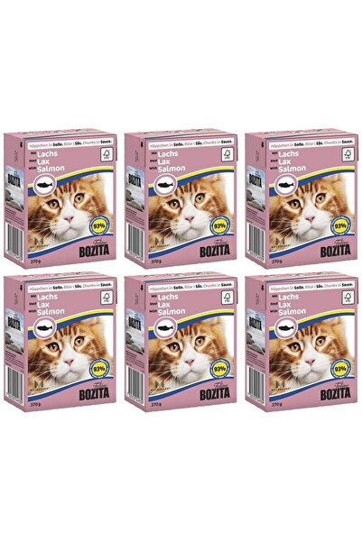 Bozita Bucăți de carne cu somon în sos 6x370g